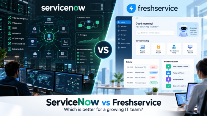 ServiceNow vs Freshservice ServiceNow vs Freshservice